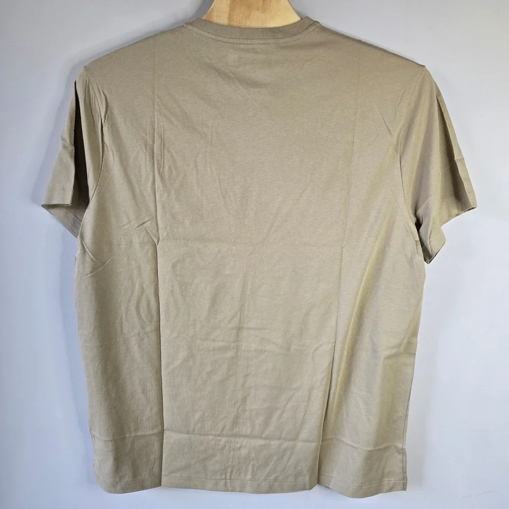 Polo Ralph Lauren Mens V-Neck T-Shirt Beige 2XB Big & Tall Cotton Short Sleeve